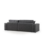 Casa si Gradina - Mobilier - Canapele si coltare - Coltare - Coltar extensibil, Hanah Home, lemn fag si pal, gri inchis, 260x170 cm - Infinity.ro