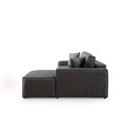 Casa si Gradina - Mobilier - Canapele si coltare - Coltare - Coltar extensibil, Hanah Home, lemn fag si pal, gri inchis, 260x170 cm - Infinity.ro