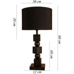 Casa si Gradina - Corpuri si surse de iluminat - Veioze si lampi - Veioze - Veioza, Opviq, lemn, negru, 30x20x60 cm - Infinity.ro