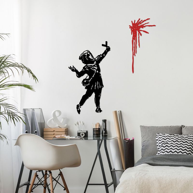 Casa si Gradina - Decoratiuni - Decoratiuni perete - Accesoriu decorativ de perete, Wallxpert, metal, negru, 48x83 cm, 30x62 cm - Infinity.ro