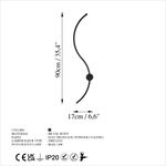 Casa si Gradina - Corpuri si surse de iluminat - Plafoniere, aplice si spoturi - Aplica, Opviq, metal, negru, 90x17x10 cm - Infinity.ro