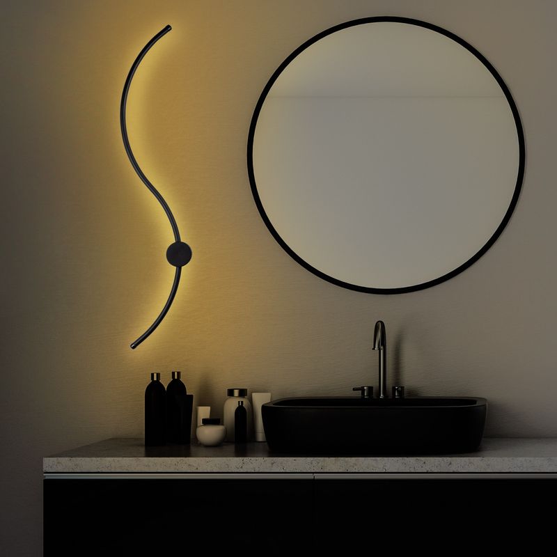 Casa si Gradina - Corpuri si surse de iluminat - Plafoniere, aplice si spoturi - Aplica, Opviq, metal, negru, 90x17x10 cm - Infinity.ro