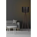 Casa si Gradina - Corpuri si surse de iluminat - Veioze si lampi - Lampadare - Lampadar, Opviq, mdf, negru nuc, 145 cm - Infinity.ro