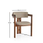 Casa si Gradina - Mobilier - Scaune si fotolii - Fotolii - Fotoliu, Hanah Home, lemn, in, nuc, nurca, 58x49x76 cm - Infinity.ro