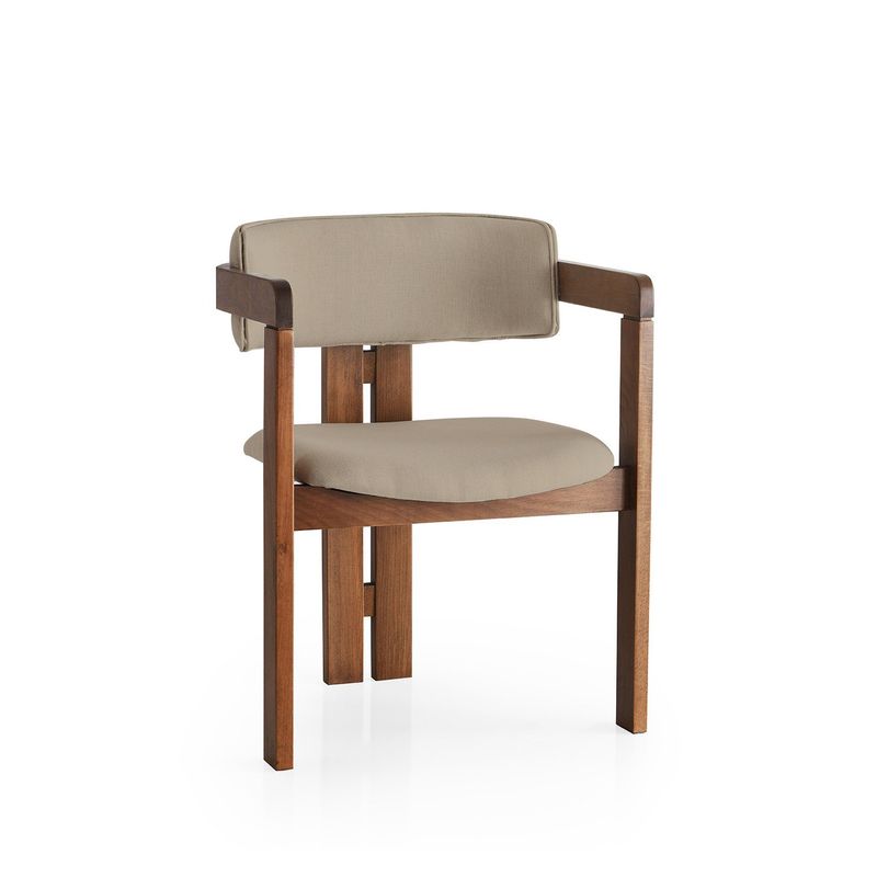 Casa si Gradina - Mobilier - Scaune si fotolii - Fotolii - Fotoliu, Hanah Home, lemn, in, nuc, nurca, 58x49x76 cm - Infinity.ro