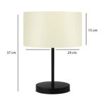 Casa si Gradina - Corpuri si surse de iluminat - Veioze si lampi - Veioze - Veioza, Opviq, metal, crem, 24x15x37 cm - Infinity.ro