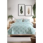 Casa si Gradina - Textile si covoare - Lenjerii de pat - Seturi de lenjerie - Set cuvertura pat dublu, L'essentiel Maison, verde apa, 200x220 cm, 65% bumbac 35% poliester - Infinity.ro