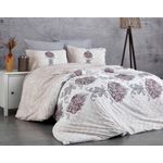 Casa si Gradina - Textile si covoare - Lenjerii de pat - Seturi de lenjerie - Set lenjerie pat dublu, L'essentiel Maison, rosu alb gri, 200x220 cm, 100% bumbac ranforce - Infinity.ro