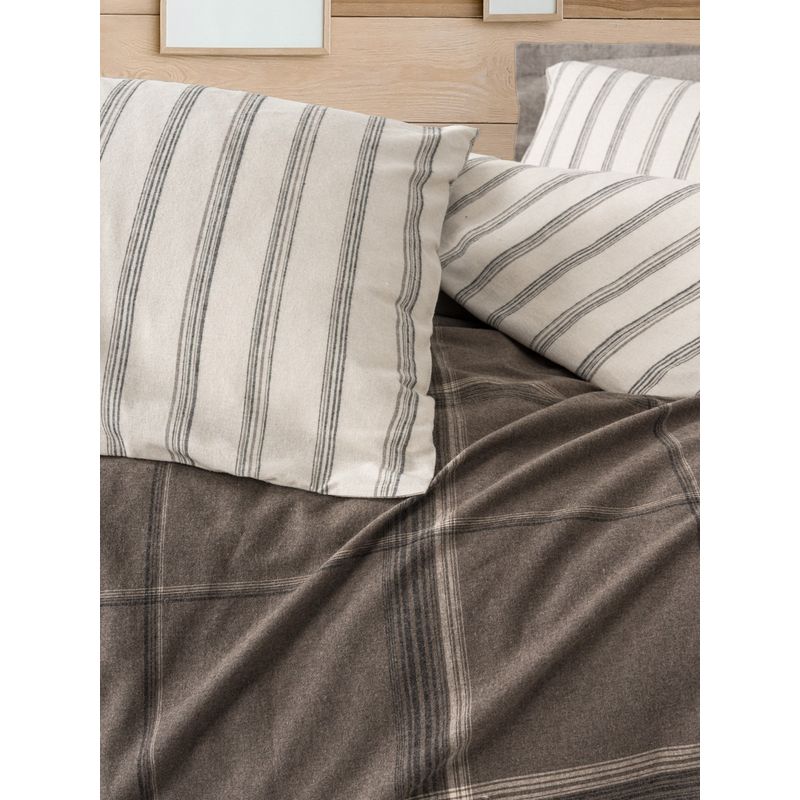 Casa si Gradina - Textile si covoare - Lenjerii de pat - Seturi de lenjerie - Set lenjerie pat dublu, L'essentiel Maison, maro, 200x220 cm, 50% bumbac 50% poliester - Infinity.ro