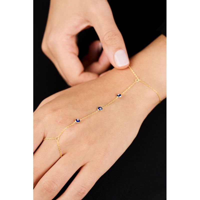 Fashion, accesorii si bijuterii - Femei - Bijuterii femei - Bratari femei - Bratara de mana, Heliophilia, argint 925, auriu, marime universala - Infinity.ro