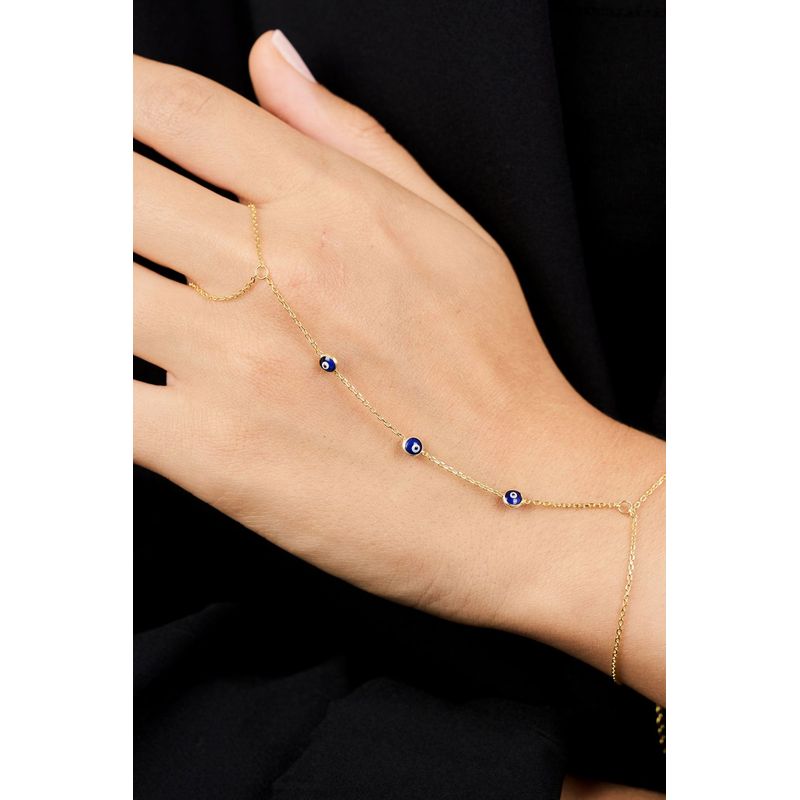 Fashion, accesorii si bijuterii - Femei - Bijuterii femei - Bratari femei - Bratara de mana, Heliophilia, argint 925, auriu, marime universala - Infinity.ro