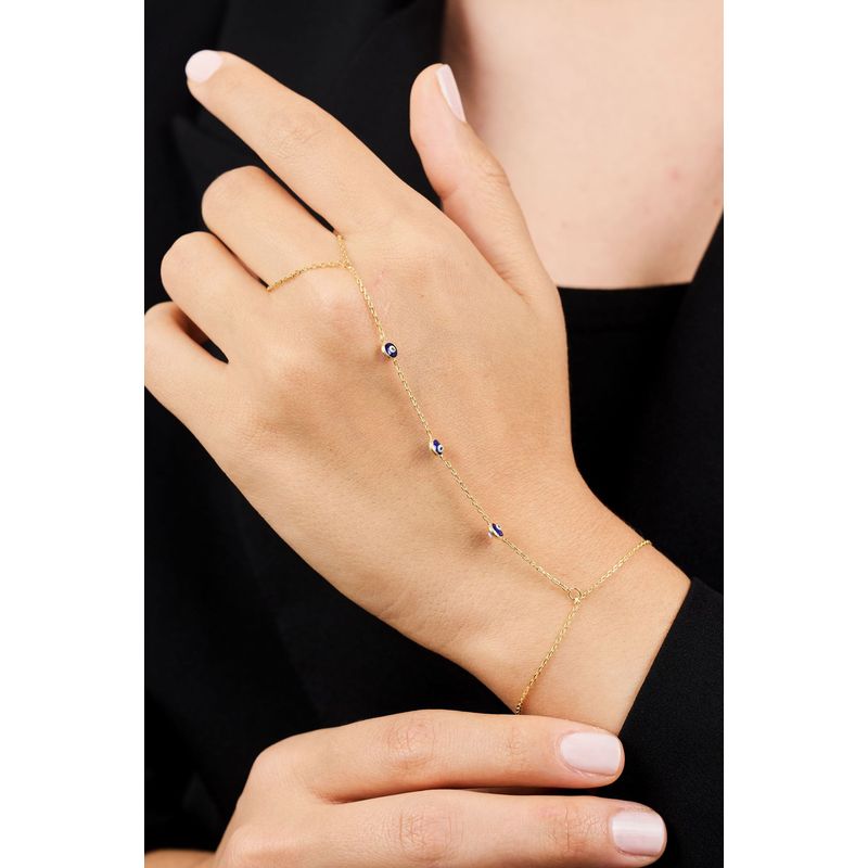 Fashion, accesorii si bijuterii - Femei - Bijuterii femei - Bratari femei - Bratara de mana, Heliophilia, argint 925, auriu, marime universala - Infinity.ro