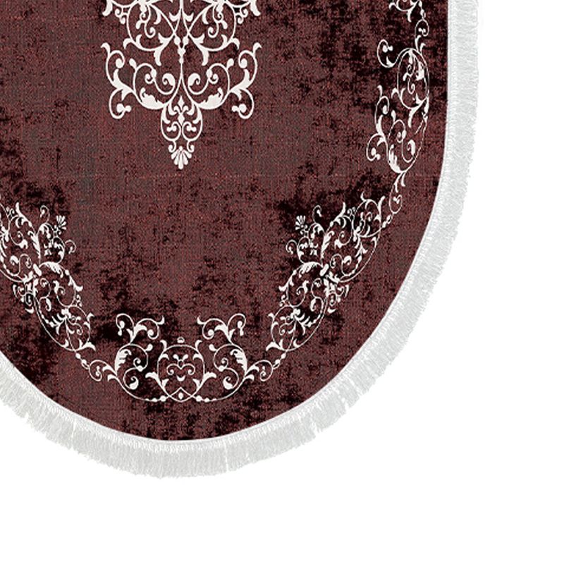 Casa si Gradina - Textile si covoare - Covoare - Covorase baie - Set covorase de baie, L'essentiel Maison, rosu bordo, 50x60 cm si 60x100 cm, 100% poliester, antiderapant, 299ANR1672 - Infinity.ro