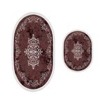 Casa si Gradina - Textile si covoare - Covoare - Covorase baie - Set covorase de baie, L'essentiel Maison, rosu bordo, 50x60 cm si 60x100 cm, 100% poliester, antiderapant, 299ANR1672 - Infinity.ro