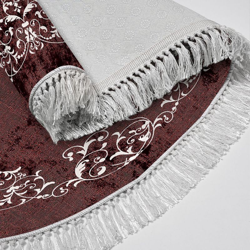 Casa si Gradina - Textile si covoare - Covoare - Covorase baie - Set covorase de baie, L'essentiel Maison, rosu bordo, 50x60 cm si 60x100 cm, 100% poliester, antiderapant, 299ANR1672 - Infinity.ro