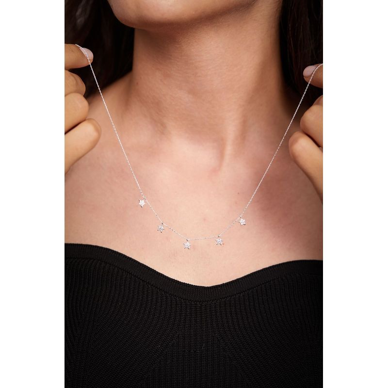 Fashion, accesorii si bijuterii - Femei - Bijuterii femei - Coliere femei - Colier, Heliophilia, dama, argintiu, argint 925, zircon - Infinity.ro