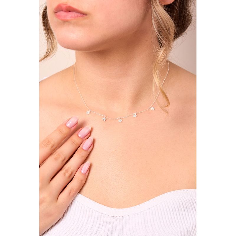 Fashion, accesorii si bijuterii - Femei - Bijuterii femei - Coliere femei - Colier, Heliophilia, dama, argintiu, argint 925, zircon - Infinity.ro