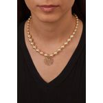 Fashion, accesorii si bijuterii - Femei - Bijuterii femei - Coliere femei - Colier, Heliophilia, metal, auriu, 40+8 cm, diametru 24 mm - Infinity.ro