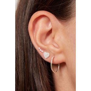 Cercei, Heliophilia, argint 925, argintiu, diametru 1,5 cm, latime 0,5 cm, 757ELS1829