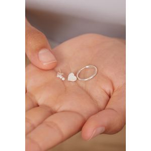 Cercei, Heliophilia, argint 925, argintiu, diametru 1,5 cm, latime 0,5 cm, 757ELS1829