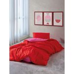 Casa si Gradina - Textile si covoare - Lenjerii de pat - Seturi de lenjerie - Set lenjerie pat single, L'essentiel Maison, rosu si fucsia, 160x220 cm, 100% bumbac ranforce - Infinity.ro