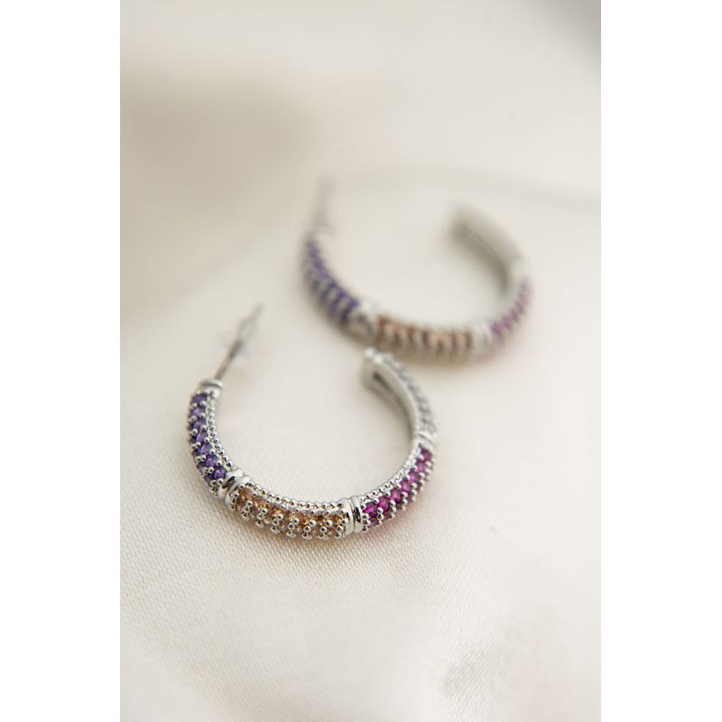 Fashion, accesorii si bijuterii - Femei - Bijuterii femei - Cercei femei - Cercei, Heliophilia, femei, multicolor, metal, lungime 3 cm - Infinity.ro