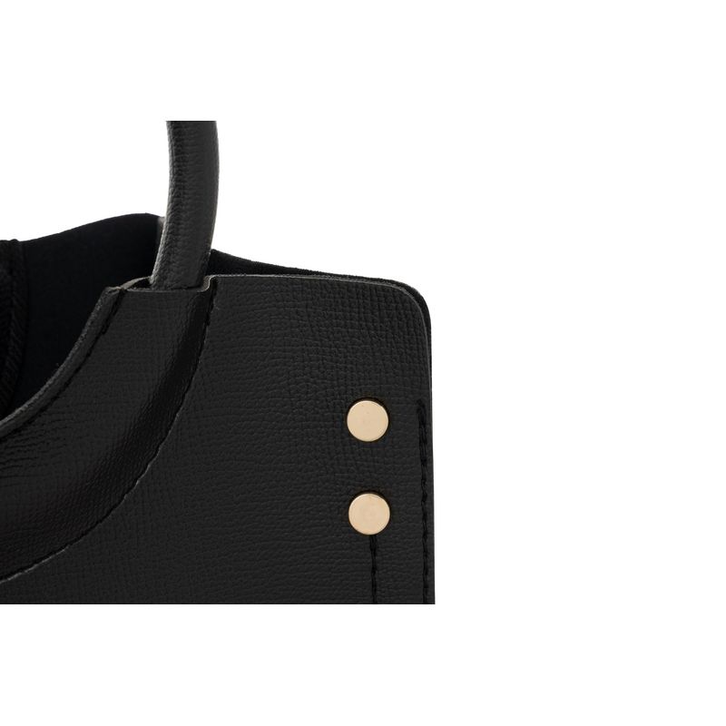 Fashion, accesorii si bijuterii - Femei - Accesorii femei - Genti si rucsacuri femei - Geanta de mana, Lucky Bees, piele polivinilica, negru, 28x13x22 cm - Infinity.ro