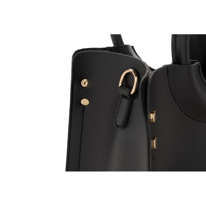 Fashion, accesorii si bijuterii - Femei - Accesorii femei - Genti si rucsacuri femei - Geanta de mana, Lucky Bees, piele polivinilica, negru, 28x13x22 cm - Infinity.ro