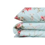 Casa si Gradina - Textile si covoare - Lenjerii de pat - Seturi de lenjerie - Set lenjerie de pat dublu, L'essentiel Maison, menta roz galben verde, 200x220 cm, 65% bumbac 35% poliester - Infinity.ro