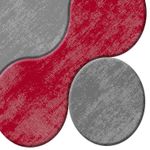 Casa si Gradina - Textile si covoare - Covoare - Covorase baie - Set covorase baie, L'essentiel Maison, rosu, 50x60 cm si 60x100 cm, 100% poliester, antiderapant - Infinity.ro