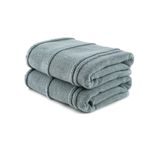 Casa si Gradina - Textile si covoare - Textile baie - Prosoape - Set prosoape baie, L'essentiel Maison, verde, 75x150 cm, 100% microbumbac, 2 bucati - Infinity.ro