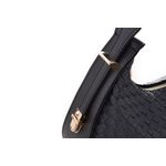 Fashion, accesorii si bijuterii - Femei - Accesorii femei - Genti si rucsacuri femei - Geanta de umar, Lucky Bees, piele polivinilica, antracit, 28x8x20 cm - Infinity.ro