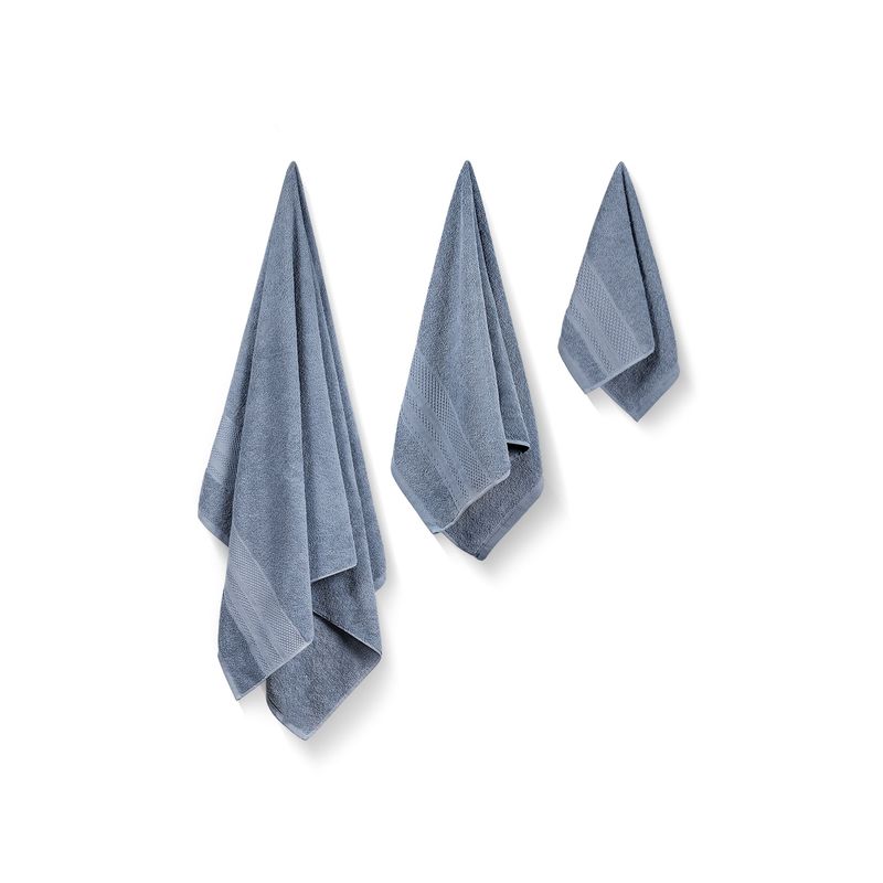 Casa si Gradina - Textile si covoare - Textile baie - Prosoape - Set prosoape, L'essentiel Maison, albastru indigo, 100% bumbac, 3 piese - Infinity.ro