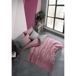 Casa si Gradina - Textile si covoare - Lenjerii de pat - Seturi de lenjerie - Set lenjerie de pat, L'essentiel Maison, dusty rose si antracit, 200x220 cm, 100% bumbac poplin - Infinity.ro