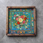 Casa si Gradina - Bucatarie si vesela - Ustensile bucatarie - Tavi servire - Tava servire, Aberto Design, lemn masiv, multicolor, 35x35x4 cm, 799EVL1157 - Infinity.ro