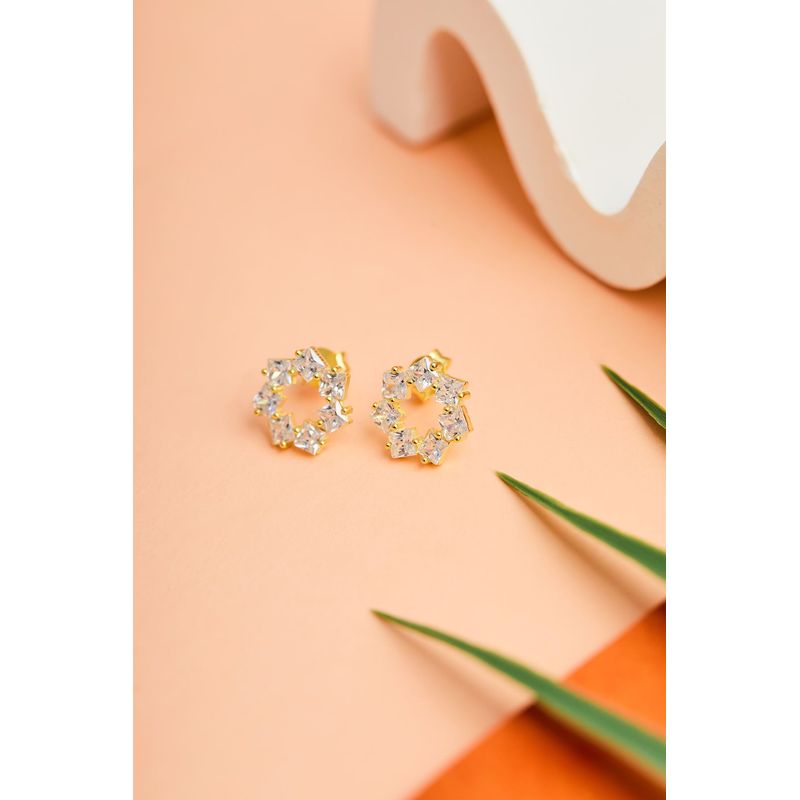Fashion, accesorii si bijuterii - Femei - Bijuterii femei - Cercei femei - Cercei, Heliophilia, argint 925, aurii, zirconiu, marime universala, 757ELS1943 - Infinity.ro