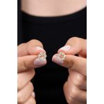 Fashion, accesorii si bijuterii - Femei - Bijuterii femei - Cercei femei - Cercei, Heliophilia, argint 925, aurii, zirconiu, marime universala, 757ELS1943 - Infinity.ro