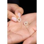 Fashion, accesorii si bijuterii - Femei - Bijuterii femei - Cercei femei - Cercei, Heliophilia, argint 925, aurii, zirconiu, marime universala, 757ELS1943 - Infinity.ro