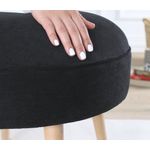 Casa si Gradina - Mobilier - Scaune si fotolii - Tabureti - Taburet, Atelier Del Sofa, lemn de fag, negru, 52x44 cm, bumbac - Infinity.ro