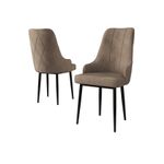 Casa si Gradina - Mobilier - Scaune si fotolii - Scaune - Set scaune, Hanah Home, metal, cappuccino si negru, 46x42x95 cm - Infinity.ro