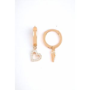 Cercei, Heliophilia, argint 925, auriu alb, marime unica, 757ELS5145