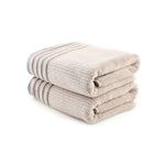 Casa si Gradina - Textile si covoare - Textile baie - Prosoape - Set prosoape de mana, L'essentiel Maison, maro deschis, 50x90 cm, 100% microcoton, 317HBY3259 - Infinity.ro