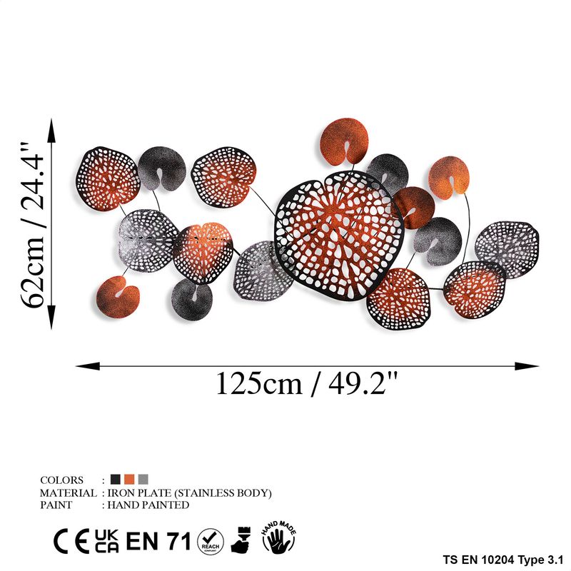 Casa si Gradina - Decoratiuni - Decoratiuni perete - Accesoriu decorativ de perete, Wallxpert, metal, multicolor, 125x62x4 cm, 930DYU1297 - Infinity.ro