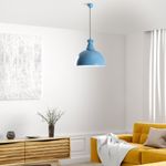 Casa si Gradina - Corpuri si surse de iluminat - Lustre si pendule - Candelabru, Opviq, metal, albastru deschis, diametru 40 cm, inaltime reglabila, 892OPV2037 - Infinity.ro