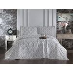 Casa si Gradina - Textile si covoare - Pături și cuverturi - Cuverturi - Set cuvertura de pat dublu, L'essentiel Maison, gri, 240x260 cm, 100% chenille - Infinity.ro