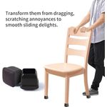 Casa si Gradina - Mobilier - Feronerie si accesorii mobila - Set 16 protectii pentru picioare scaun, patrate, cauciuc, negru/visiniu, 14-20mm - Infinity.ro