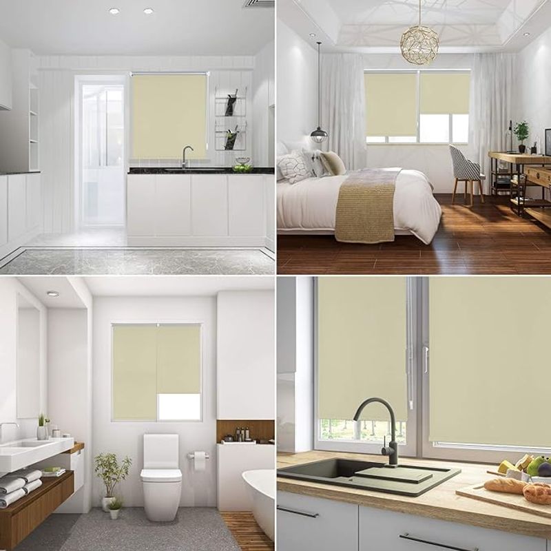 Casa si Gradina - Textile si covoare - Rulouri si jaluzele - Jaluzea verticala, tip rola, pentru ferestre si usi, izolare termica, 130X100 bej - Infinity.ro