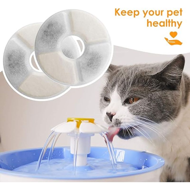 Casa si Gradina - Sanitare - Instalatii hidro - Sisteme filtrare instalatii - Filtre pentru fantana de apa pentru pisici Simpeak, 10 bucati, contin carbune activ si schimb de ioni, rotunde - Infinity.ro