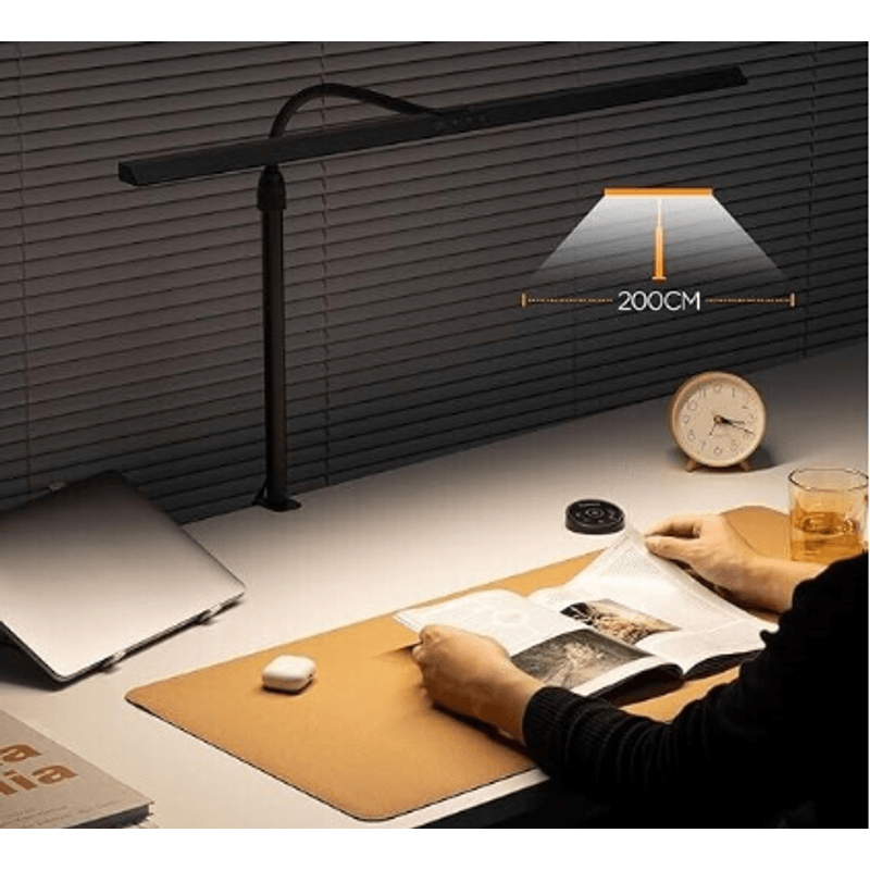 Casa si Gradina - Corpuri si surse de iluminat - Veioze si lampi - Lampi de veghe - Lampa LED de masa/birou cu telecomanda si touch, reglabila, cu clema metalica, 24W, 80CM - Infinity.ro