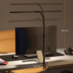 Casa si Gradina - Corpuri si surse de iluminat - Veioze si lampi - Lampi de veghe - Lampa LED de masa/birou cu telecomanda si touch, reglabila, cu clema metalica, 24W, 80CM - Infinity.ro